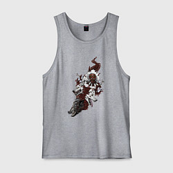 Майка мужская хлопок Принцесса Мононоке оборотень, цвет: меланж