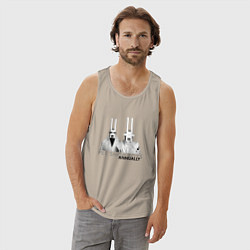 Майка мужская хлопок Pet Shop Boys - Annually, цвет: миндальный — фото 2