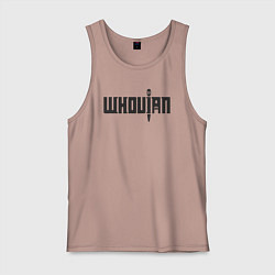 Майка мужская хлопок Whovian movie, цвет: пыльно-розовый