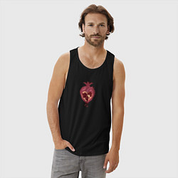 Майка мужская хлопок Гранатовое сердце, цвет: черный — фото 2