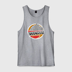 Майка мужская хлопок Шанхай Китай, цвет: меланж