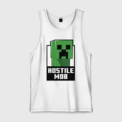 Майка мужская хлопок Minecraft hostile mob, цвет: белый
