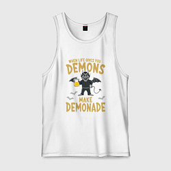 Майка мужская хлопок Make demonade, цвет: белый