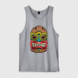 Майка мужская хлопок Тики маска, цвет: меланж