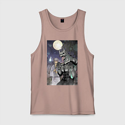 Майка мужская хлопок Кайдзю номер восемь Рэно Итикава, цвет: пыльно-розовый