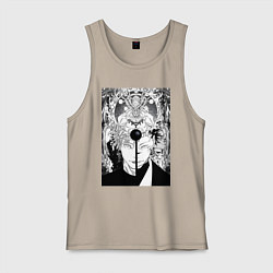 Майка мужская хлопок Магическая битва Сукуна Рёмэн Высокоранговое прокл, цвет: миндальный