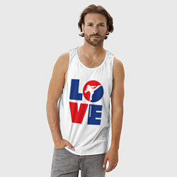 Майка мужская хлопок Я люблю тхэквондо, цвет: белый — фото 2