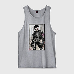 Майка мужская хлопок Хэллоуин в Нью-Йорке - нейросеть, цвет: меланж