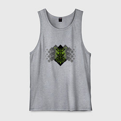 Майка мужская хлопок Сова мозаика геометрия, цвет: меланж