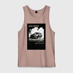 Майка мужская хлопок Японский корч, цвет: пыльно-розовый