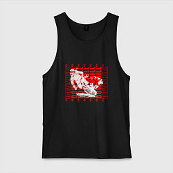 Майка мужская хлопок Велоспорт быстрый спуск, цвет: черный