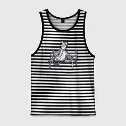 Мужская майка Голубь ест батон