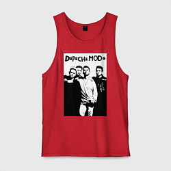 Майка мужская хлопок Depeche mode all, цвет: красный