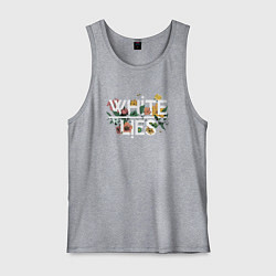 Майка мужская хлопок White Lies - Flowers, цвет: меланж