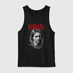 Майка мужская хлопок Nirvana kurt donald cobain, цвет: черный