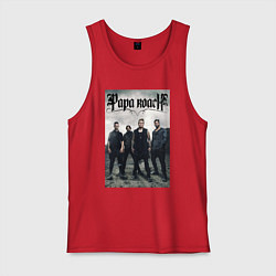 Майка мужская хлопок Papa Roach all, цвет: красный