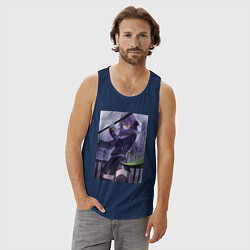 Майка мужская хлопок Последний Серафим Шиноа Хираги, цвет: тёмно-синий — фото 2