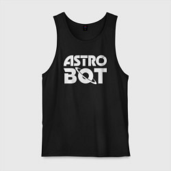 Майка мужская хлопок Astro bot logo, цвет: черный