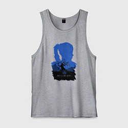 Майка мужская хлопок Hellblade - Senua, цвет: меланж