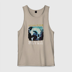 Майка мужская хлопок Depeche Mode - Ultra mode logo, цвет: миндальный