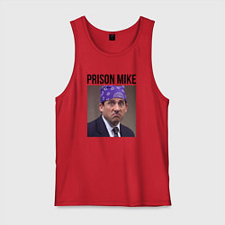 Майка мужская хлопок Prison mike Michael Scott - офис, цвет: красный