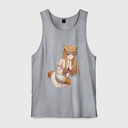 Майка мужская хлопок Волчица и пряности Холо секси, цвет: меланж