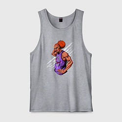 Майка мужская хлопок Vince Carter dunker, цвет: меланж