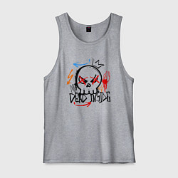 Майка мужская хлопок Мёртвый внутри, цвет: меланж