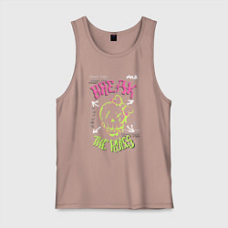 Майка мужская хлопок Нарушай правила, цвет: пыльно-розовый