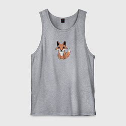 Майка мужская хлопок Упоротая лиса, цвет: меланж