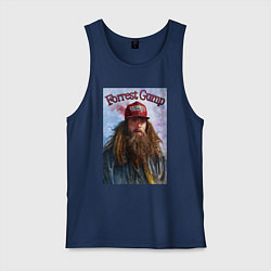 Майка мужская хлопок Форест Гамп - Том Хэнкс, цвет: тёмно-синий