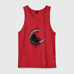 Майка мужская хлопок Черный кролик, цвет: красный