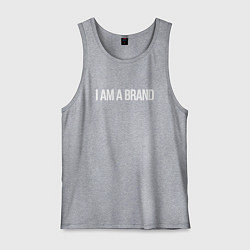 Майка мужская хлопок I am a brand, цвет: меланж