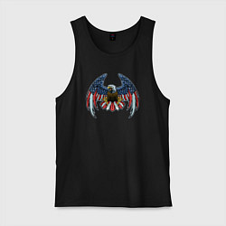 Майка мужская хлопок Eagle of USA, цвет: черный