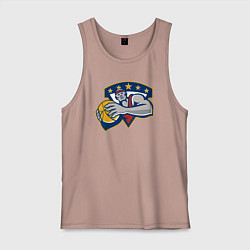 Майка мужская хлопок Play basket, цвет: пыльно-розовый