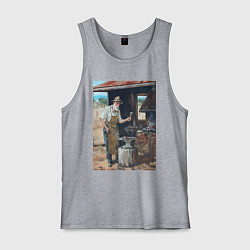 Майка мужская хлопок Металлург, цвет: меланж