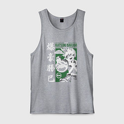 Майка мужская хлопок Моя геройская академия My Hero Academia Кацуки Бак, цвет: меланж