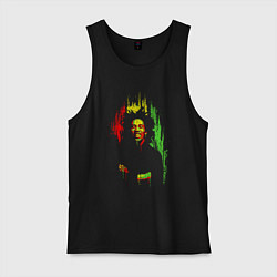 Майка мужская хлопок Bob Marley vibe, цвет: черный