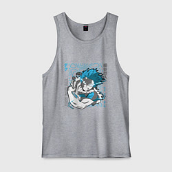 Майка мужская хлопок Моя геройская академия One for all Деку, цвет: меланж