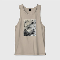 Майка мужская хлопок Graphic painting, цвет: миндальный