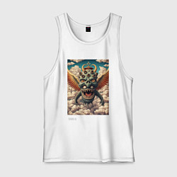 Майка мужская хлопок Крайне причудливый монстр, цвет: белый