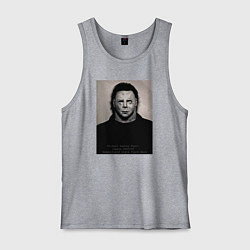 Майка мужская хлопок Майкл Майерс магшот, цвет: меланж