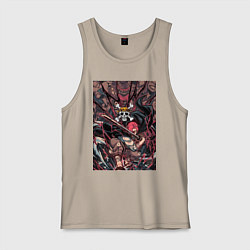 Майка мужская хлопок Ван-Пис Шанкс команда, цвет: миндальный