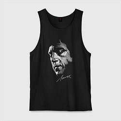 Майка мужская хлопок Высоцкий Владимир - автограф, цвет: черный