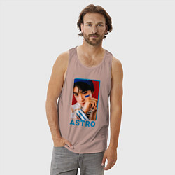 Майка мужская хлопок Astro Ли Дон Мин, цвет: пыльно-розовый — фото 2