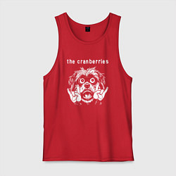 Майка мужская хлопок The Cranberries rock dog, цвет: красный