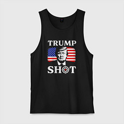 Майка мужская хлопок Trump shot, цвет: черный