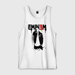 Майка мужская хлопок Eminem finger, цвет: белый