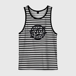 Майка мужская хлопок New York police, цвет: черная тельняшка