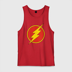 Майка мужская хлопок Flash logo, цвет: красный